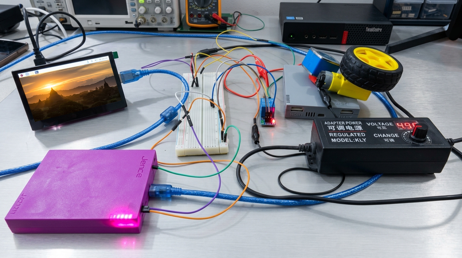 Raspberry Pi with JENCE Reader Automatic Gate Project Practical Image 1